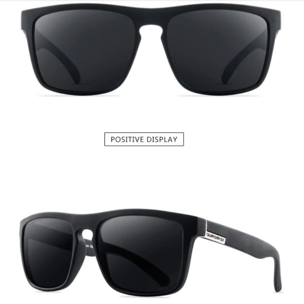 Men Sports Sunglasses Polarized Retro Black Lens Outdoor Driving Light Weight‎